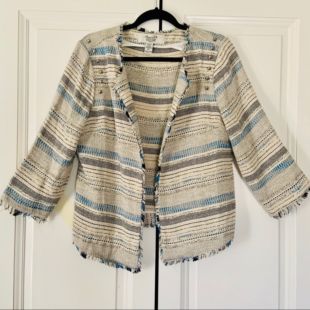American rag woven blazer